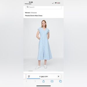 GAP Light Blue Floral Maxi Dress